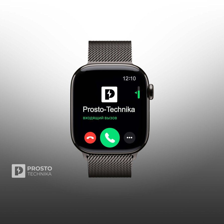 Apple Watch Series 11 46mm Slate Titanium Case, Milanese Loop (Slate)